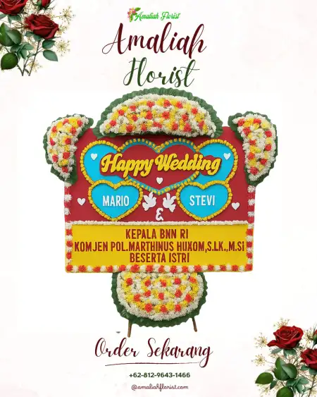 Papan Bunga Pernikahan Pagar Iman